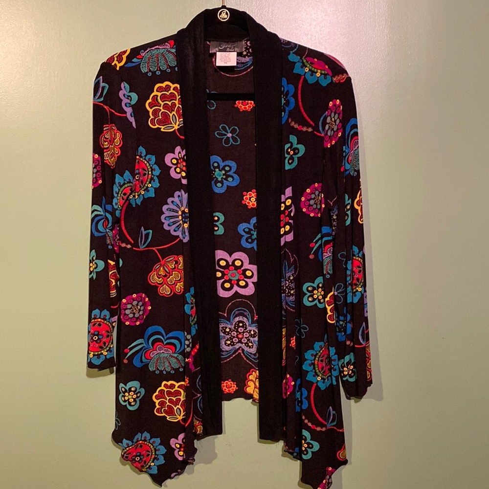 Slinky brand waterfall cardigan.